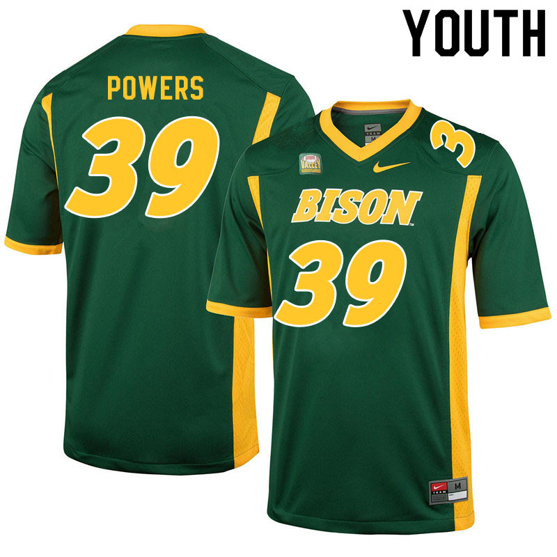 Youth #39 Cade Powers North Dakota State Bison College Football Jerseys Sale-Green